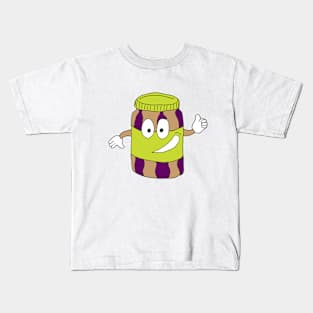 Peanut Butter And Jelly Cartoon Jar Kids T-Shirt